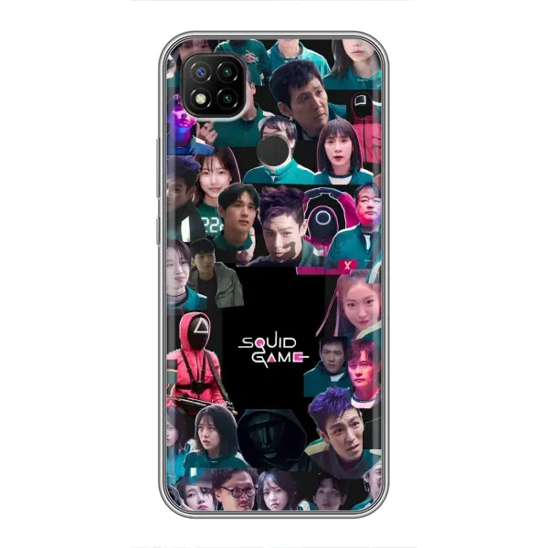 Чехол с принтом «Коллаж Игра кальмара» для Xiaomi Redmi 9c