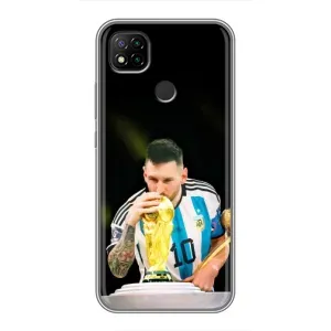 Чехлы для Xiaomi Redmi 9c (Leo чемпион) (AlphaPrint) (Кубок Месси)