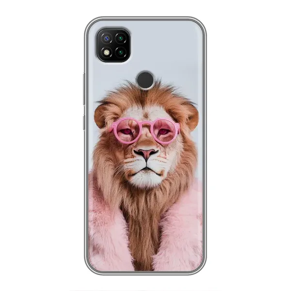 Чехол с принтом «Лев в очках» для Xiaomi Redmi 9c