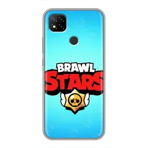 Чехлы Brawl Stars для Xiaomi Redmi 9c (AlphaPrint) (Лого Бравл Старс)