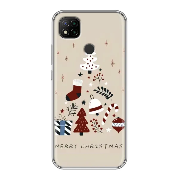 Чохол з принтом «Merry Christmas» для Xiaomi Redmi 9c