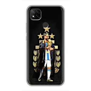 Чехлы для Xiaomi Redmi 9c (Leo чемпион) (AlphaPrint) (Месси Король)
