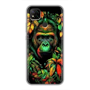 Чехол с Обезьянами Xiaomi Redmi 9c - (AlphaPrint) (Обезьяна в тропиках)