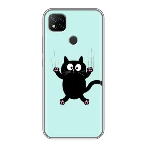 Чехол с принтом для Xiaomi Redmi 9c (AlphaPrint) Модные коты (Падающий кот)
