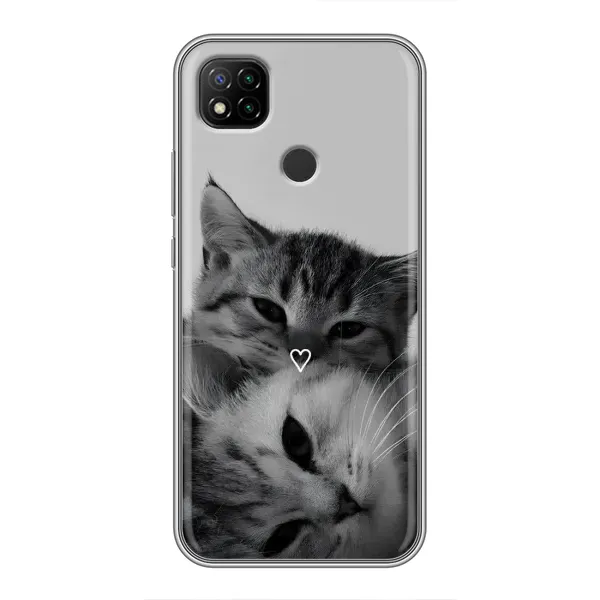 Чохол з принтом «Пара котів» для Xiaomi Redmi 9c