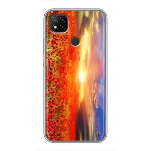Чехол с картинкой (Стильные) для Редми 9с - (AlphaPrint) (Поле тюльпанов)