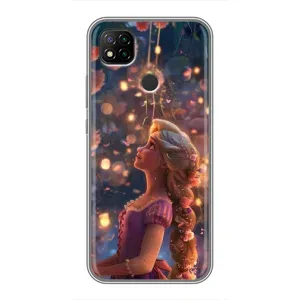 Чехол Рапунцель для Xiaomi Redmi 9c (Рапунцель фонарики)