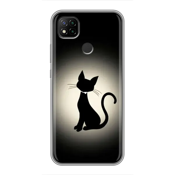 Чохол з принтом «Силует котика» для Xiaomi Redmi 9c