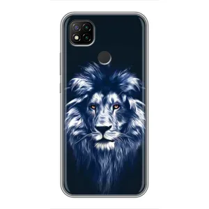 Чехол со Львом для Xiaomi Redmi 9c (VPrint) (Синий Лев)