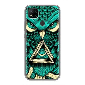 Чехол с птицами на Xiaomi Redmi 9c (VPrint) (Сова с глазом)