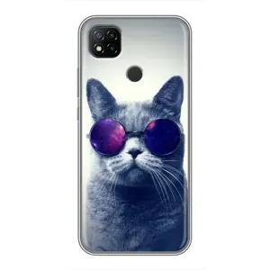 Чехол с принтом для Xiaomi Redmi 9c (AlphaPrint) Модные коты (Стильный кот)