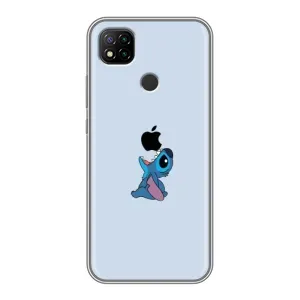 Чехол с принтом Стич на Xiaomi Redmi 9c (Stitch apple)