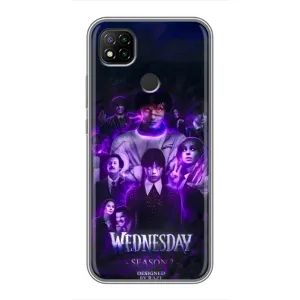 Чехол с дизайном Венздей 2 на Xiaomi Redmi 9c (Фиолетовая магия Уэнздей)