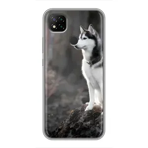 Чехол с Хаски для Redmi 9c - (AlphaPrint) (Верный пес)