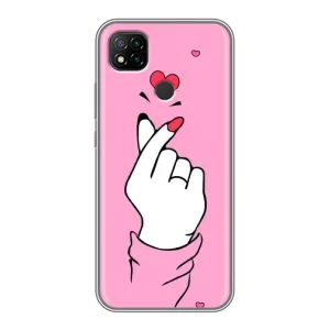 Чехол с принтом для Xiaomi Redmi 9c (AlphaPrint - Знак сердечка) (Знак Love)
