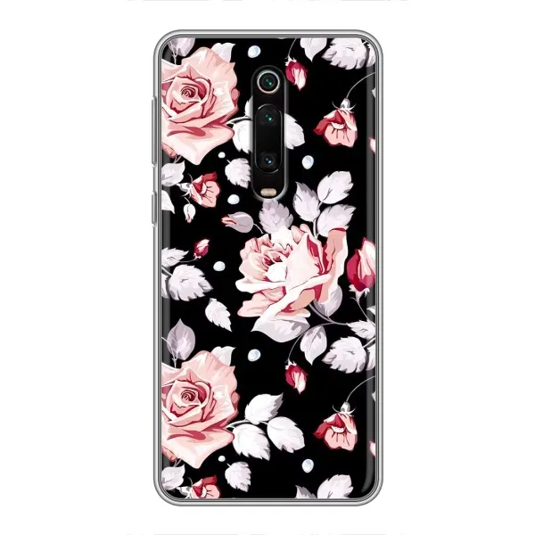 Чехол с принтом «Цветочки на черном» для Xiaomi Redmi K20