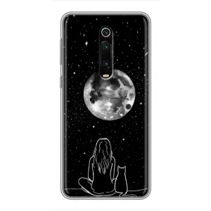 Чохол з принтом «Дівчина з котом» для Xiaomi Redmi K20