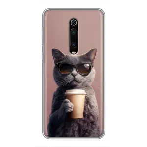 Чохол з принтом стильні тварини для Xiaomi Redmi K20:

				 українськими літерами: Ксіаомі Редмі К20 (Кіт з кавою)