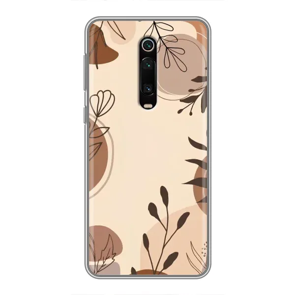 Чохол з принтом «Коричневі квіти» для Xiaomi Redmi K20 Чохол з принтом «Коричневі квіти» для Xiaomi Redmi K20
