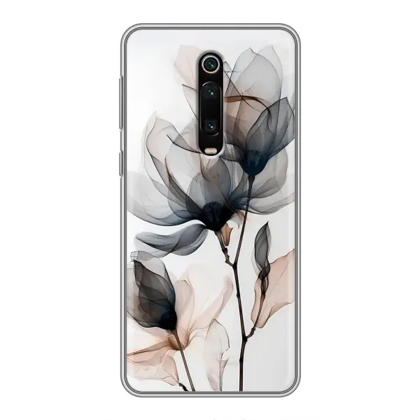Чохол з принтом «Квіти на білому» для Xiaomi Redmi K20 Чохол з принтом «Квіти на білому» для Xiaomi Redmi K20