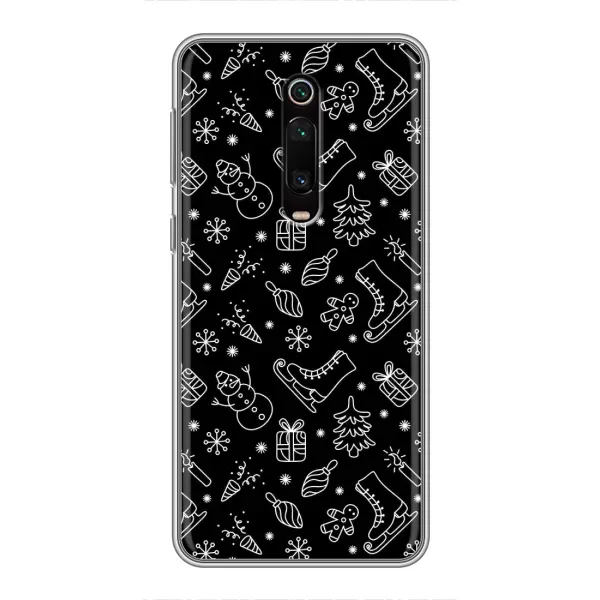 Чехол с принтом «Новогодний фон» для Xiaomi Redmi K20