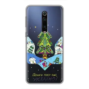 Зимні Чохли для Xiaomi Redmi K20:
українськими літерами: Ксіаомі Редмі К20 - прозорий фон (Різдвяний герб)
