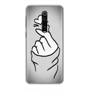 Чехол с принтом для Xiaomi Redmi K20 (AlphaPrint - Знак сердечка) (Значок Love)