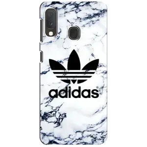 Чохли Адидас для Samsung A20e (AlphaPrint) (Адідас на мраморі)