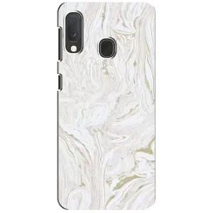 Мраморний чехол на Samsung A20e (VPrint) (Білий мрамор)
