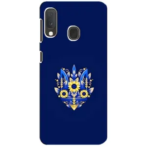 Чохли для Samsung A20e Укр. Символіка (AlphaPrint) (Квітковий Герб)