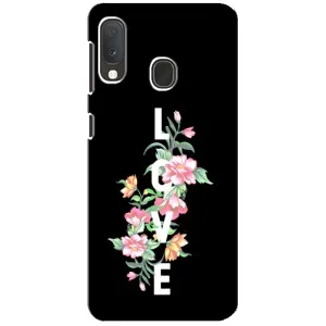 Чехол с принтом «Цветы LOVE» для Samsung Galaxy A20e