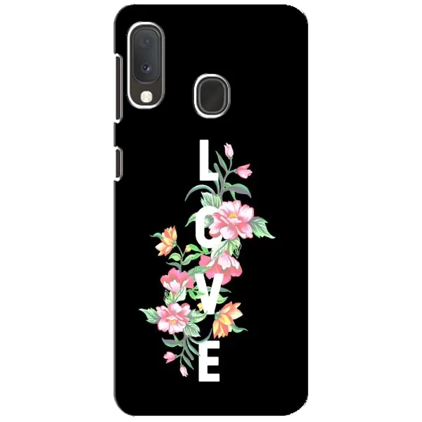 Чехол с принтом «Цветы LOVE» для Samsung Galaxy A20e