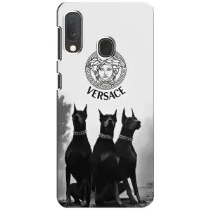 Чохли VERSACE для Самсунг Ґалаксі А20е (PREMIUMPrint) (Доберман Версаче)