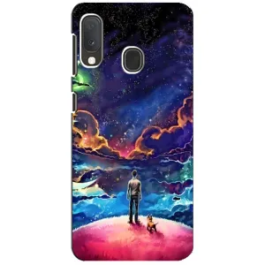 Космические Чехлы для Самсунг Галакси А20е (VPrint) (Галактический вид)