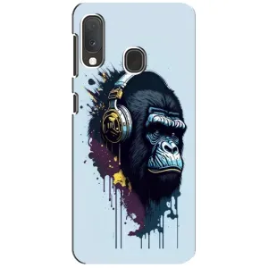 Чохол з Мавпами Samsung A20e - (AlphaPrint) (Горила в навушниках)