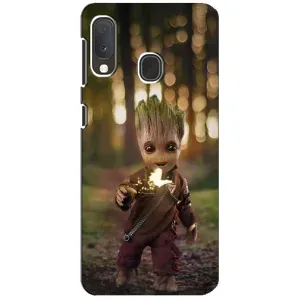 Чехол МАРВЕЛ для Самсунг Галакси А20е (AlphaPrint) (I am Groot)