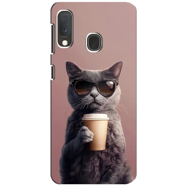 Чехол с принтом «Кот с кофе» для Samsung Galaxy A20e