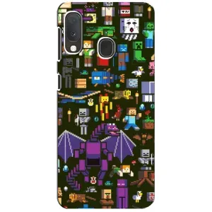 Чехол Майнкрафт на Samsung A20e (AlphaPrint) Minecraft (Коллаж Майнкрафт)
