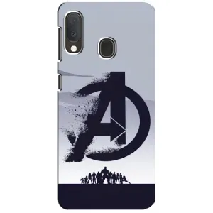 Чехлы с героями Марвел Samsung A20e (VPrint) (Команда А)