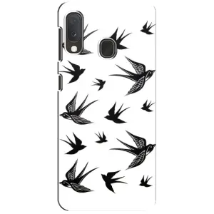 Чехол с птицами на Samsung A20e (VPrint) (Ласточки)