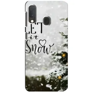Новорічні, Святкові Чохли для Samsung A20e - 2024 год (Let it snow)