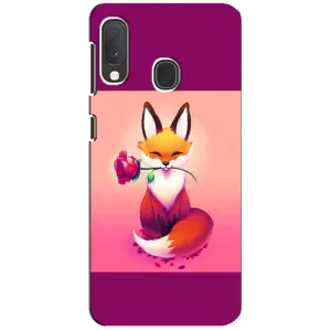 Чохли з картинкою Лисичка для Samsung A20e (VPrint) (Лиса з трояндою)