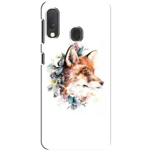 Чохли з картинкою Лисичка для Samsung A20e (VPrint) (Лиса в квітах)