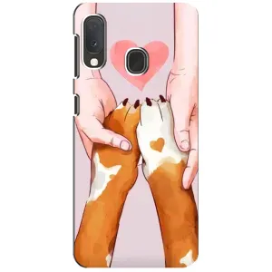 Чехлы с собаками для Samsung A20e (VPrint) (Любовь к собакам)