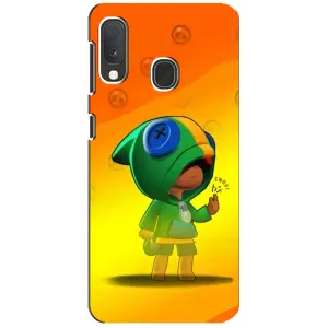 Чехол для Samsung A20e Бравл Старс (VPrint) (Мальчик Леон)