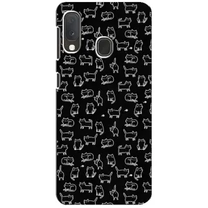 Чехол с принтом для Samsung A20e (AlphaPrint) Модные коты (Меленькие котики)