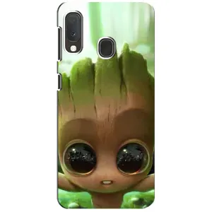 Чехол МАРВЕЛ для Самсунг Галакси А20е (AlphaPrint) (Милый Грут)