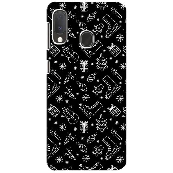 Чохол з принтом «Новорічний фон» для Samsung Galaxy A20e