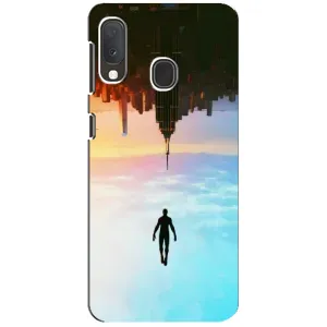 Чехол с человеком пауком для Samsung A20e - (AlphaPrint) (Паук человек)