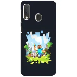 Чехол Майнкрафт на Samsung A20e (AlphaPrint) Minecraft (персонажи Minecraft)